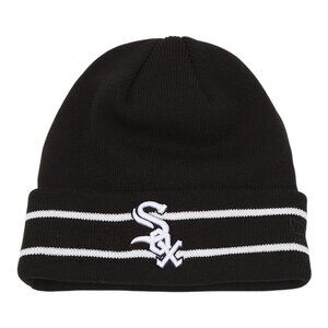 New Era Chicago White Sox Knit Beanie Hat Black OSFM